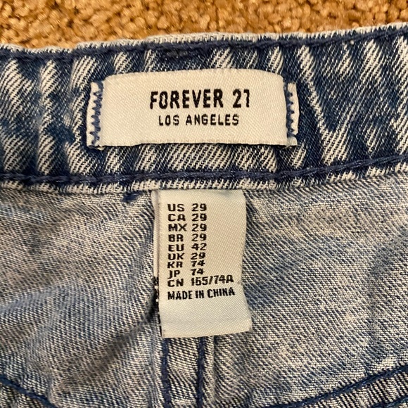 Forever 21 Acid Wash Jean Shorts - Picture 2 of 8